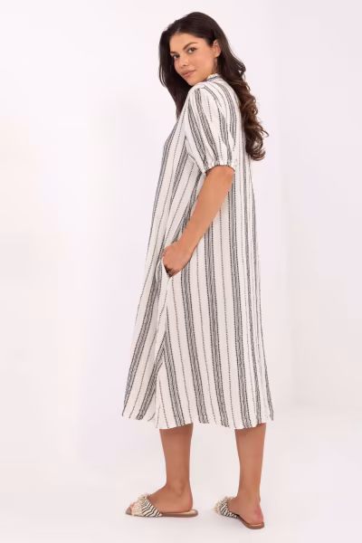 Sukienka Model TW-SK-BI-2451.84 White/Black - Och Bella — zdjęcie 3