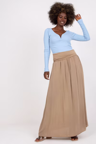 Spódnica Model TW-SD-BI-82160.48 Dark Beige - Och Bella — zdjęcie 1