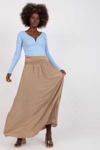 Spódnica Model TW-SD-BI-82160.48 Dark Beige - Och Bella — zdjęcie 2