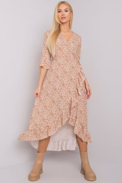 Sukienka model TW-SK-BI-24502-3.46P Beige - Och Bella — zdjęcie 1