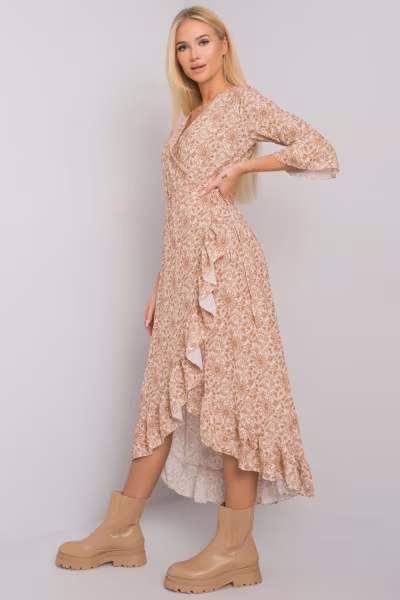 Sukienka model TW-SK-BI-24502-3.46P Beige - Och Bella — zdjęcie 2