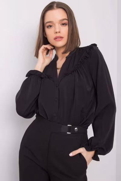 Koszula Damska Model TW-KS-BP-5078.21 Black - Och Bella — zdjęcie 1