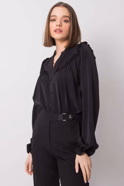 Koszula Damska Model TW-KS-BP-5078.21 Black - Och Bella — zdjęcie 3