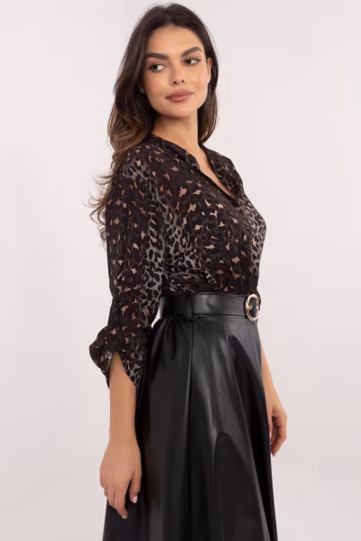 Bluzka Model TW-KS-BI-7175a.25 Dark Grey - Och Bella — zdjęcie 2