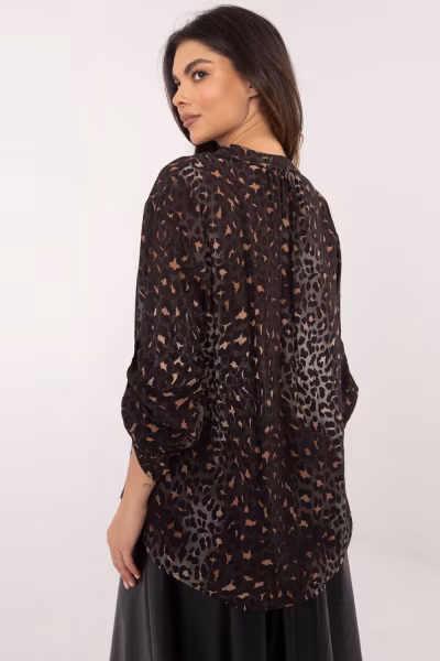Bluzka Model TW-KS-BI-7175a.25 Dark Grey - Och Bella — zdjęcie 3