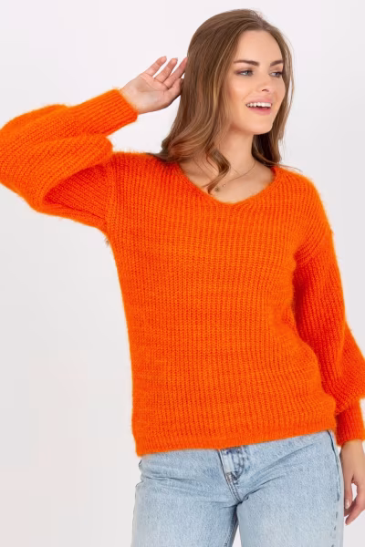 Sweter Damski Model TW-SW-BI-9029.84 Orange - Och Bella — zdjęcie 1