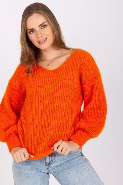 Sweter Damski Model TW-SW-BI-9029.84 Orange - Och Bella — zdjęcie 2