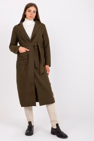 Płaszcz Damski Model TW-PL-BI-5220.63 Khaki - Och Bella — zdjęcie 1