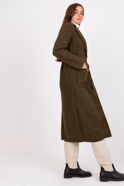 Płaszcz Damski Model TW-PL-BI-5220.63 Khaki - Och Bella — zdjęcie 2