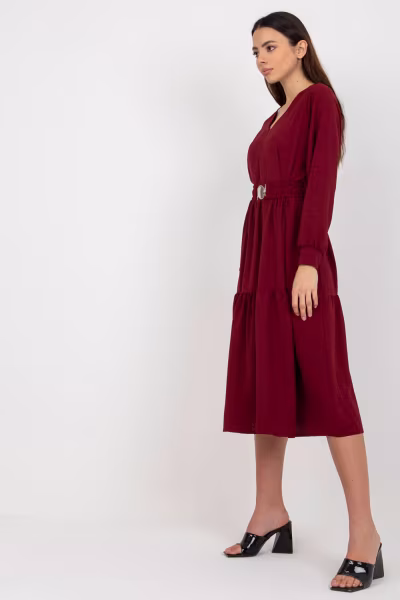 Sukienka Model TW-SK-BI-2021706.93P Bordo - Och Bella — zdjęcie 1