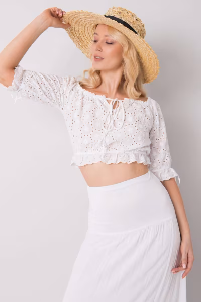 Bluzka Model TW-TP-BI-25455.43 White - Och Bella — zdjęcie 2