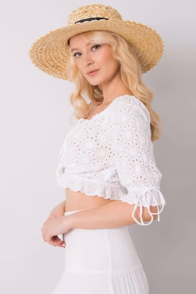 Bluzka Model TW-TP-BI-25455.43 White - Och Bella — zdjęcie 3