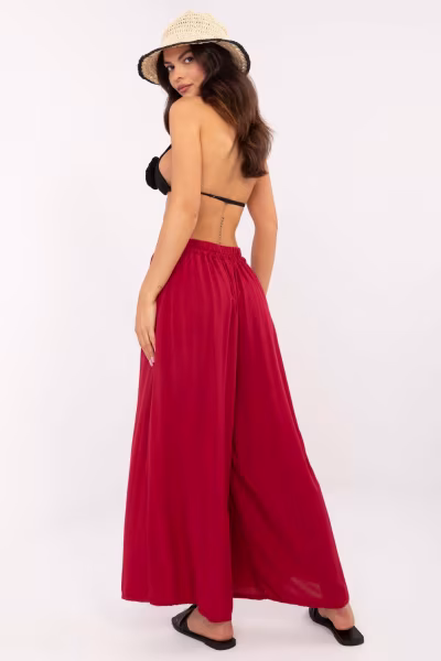 Spodnie Damskie Model TW-SP-BI-82353.39 Bordo - Och Bella — zdjęcie 3