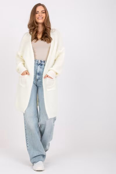 Sweter Kardigan Model TW-SW-BI-9019.82 Ecru - Och Bella — zdjęcie 1