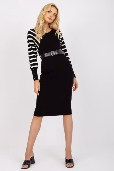 Sukienka Model TW-SK-BE-1540.22 Black/White - Och Bella — zdjęcie 1