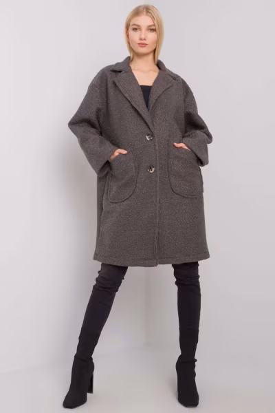 Płaszcz Damski Model TW-PL-BI-21716.28X Grafit - Och Bella — zdjęcie 1