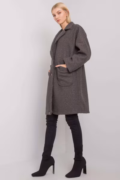 Płaszcz Damski Model TW-PL-BI-21716.28X Grafit - Och Bella — zdjęcie 2