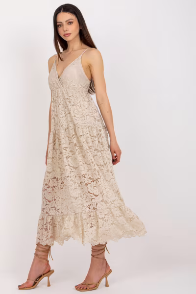 Sukienka Model TW-SK-BI-8247.62P Beige - Och Bella — zdjęcie 2