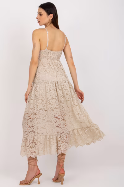 Sukienka Model TW-SK-BI-8247.62P Beige - Och Bella — zdjęcie 3