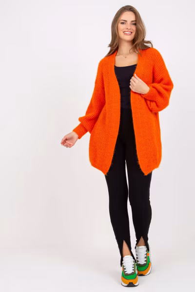 Sweter Kardigan Model TW-SW-BI-9025.36X Orange - Och Bella — zdjęcie 1