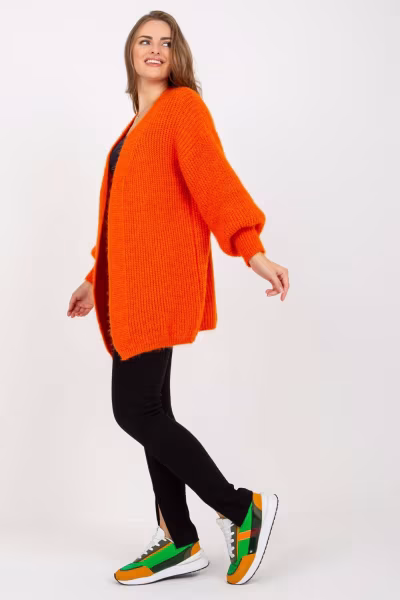 Sweter Kardigan Model TW-SW-BI-9025.36X Orange - Och Bella — zdjęcie 2