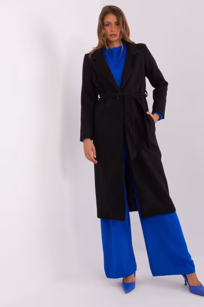 Płaszcz Damska Model TW-PL-BI-5312-1.31 Black - Och Bella — zdjęcie 1