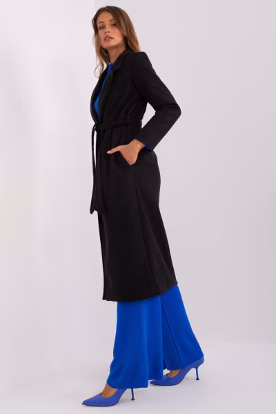 Płaszcz Damska Model TW-PL-BI-5312-1.31 Black - Och Bella — zdjęcie 2
