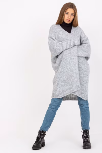 Sweter Kardigan Model TW-SW-BI-M2201.87 Grey - Och Bella — zdjęcie 1
