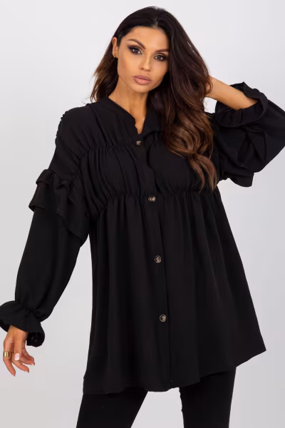 Koszula Damska Model TW-KS-BI-2021745.13X Black - Och Bella — zdjęcie 1