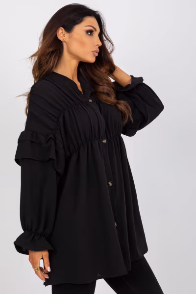 Koszula Damska Model TW-KS-BI-2021745.13X Black - Och Bella — zdjęcie 2