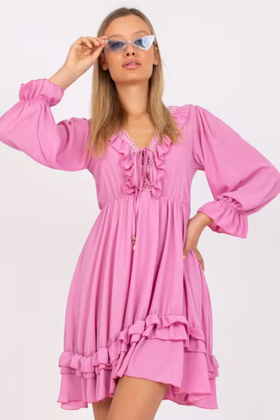 Sukienka Model TW-SK-BI-0761.92 Pink - Och Bella — zdjęcie 1