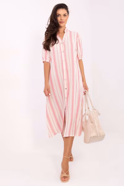 Sukienka Model TW-SK-BI-2451.84 White/Pink - Och Bella — zdjęcie 1