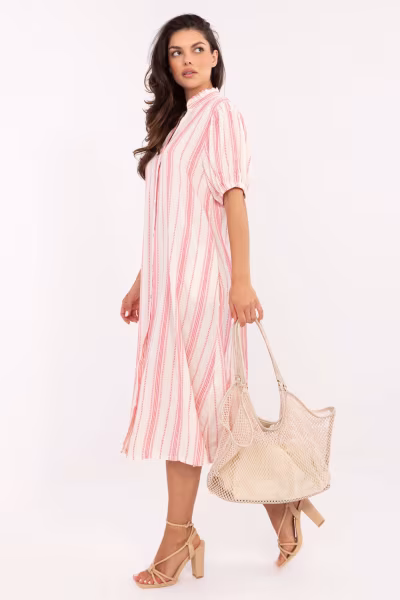 Sukienka Model TW-SK-BI-2451.84 White/Pink - Och Bella — zdjęcie 2