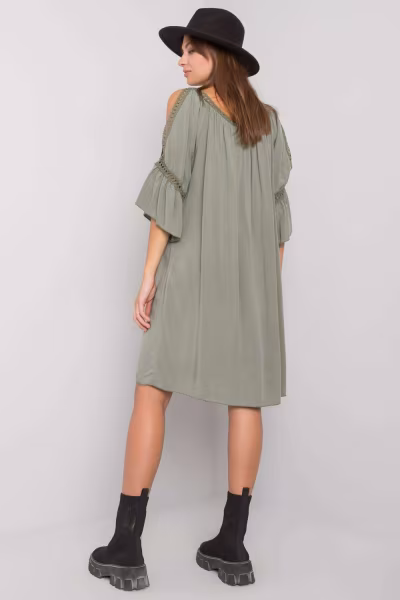 Sukienka Model TW-SK-BI-82314.48 Khaki - Och Bella — zdjęcie 3