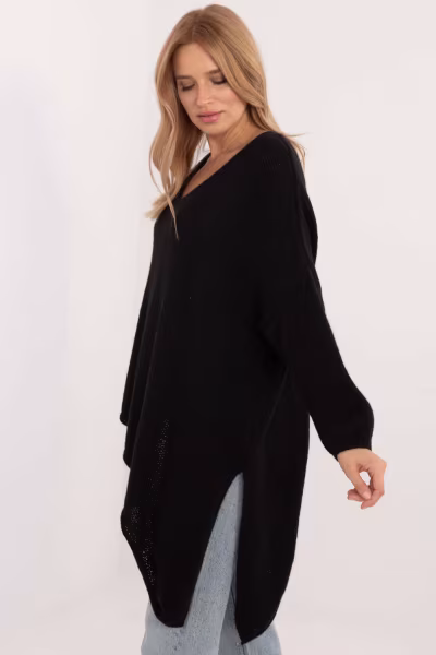 Sweter Damski Model TW-SW-BI-1925.85 Black - Och Bella — zdjęcie 2