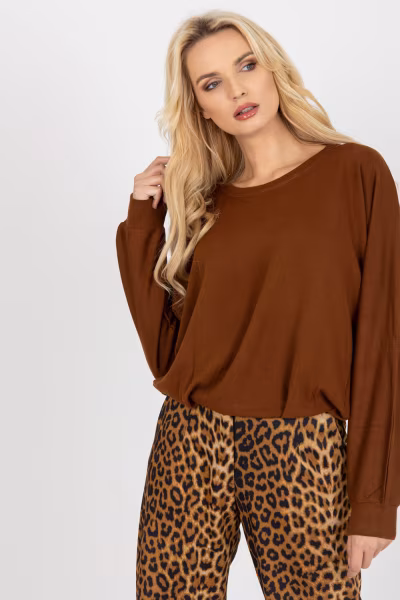 Sweter Damski Model TW-BZ-BE-M327.29 Brown - Och Bella — zdjęcie 1