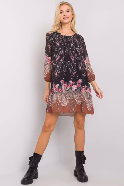 Sukienka Model TW-SK-BI-2667-1.72P Black/Beige - Och Bella — zdjęcie 1