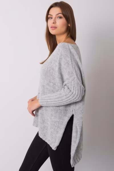 Sweter Damski Model TW-SW-BI-559.45 Grey - Och Bella — zdjęcie 3