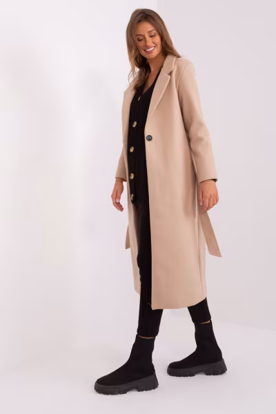 Płaszcz Damski Model TW-PL-BI-5312-1.31 Beige - Och Bella — zdjęcie 2