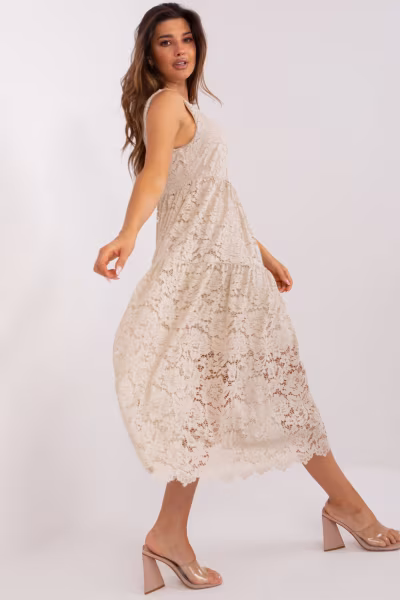 Sukienka Model TW-SK-BI-8246.37X Beige - Och Bella — zdjęcie 2