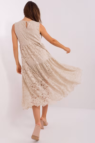 Sukienka Model TW-SK-BI-8246.37X Beige - Och Bella — zdjęcie 3