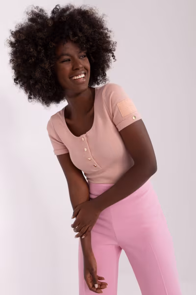 Bluzka Model TW-BZ-OB051.58P Light Pink - Och Bella — zdjęcie 1