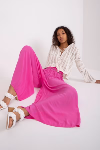 Spodnie Damskie Model TW-SP-BI-81733.14 Pink - Och Bella — zdjęcie 2