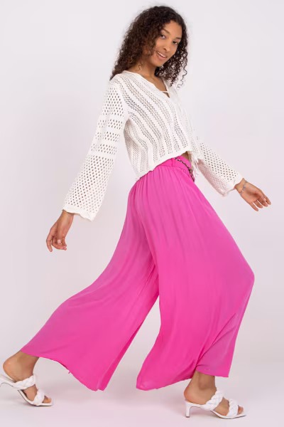 Spodnie Damskie Model TW-SP-BI-81733.14 Pink - Och Bella — zdjęcie 3