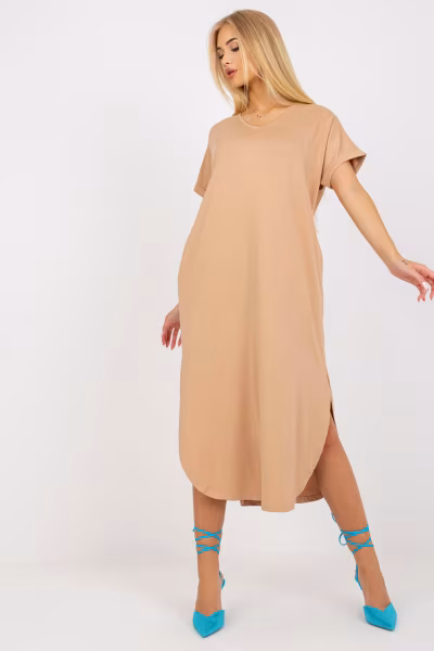 Sukienka Model TW-SK-OB031.11 Camel - Och Bella — zdjęcie 1
