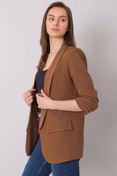 Żakiet Model TW-ZT-BI-22520.14 Brown - Och Bella — zdjęcie 3