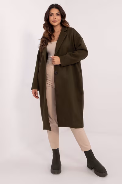 Płaszcz Damski Model TW-PL-BI-7298-2.14 Khaki - Och Bella — zdjęcie 1