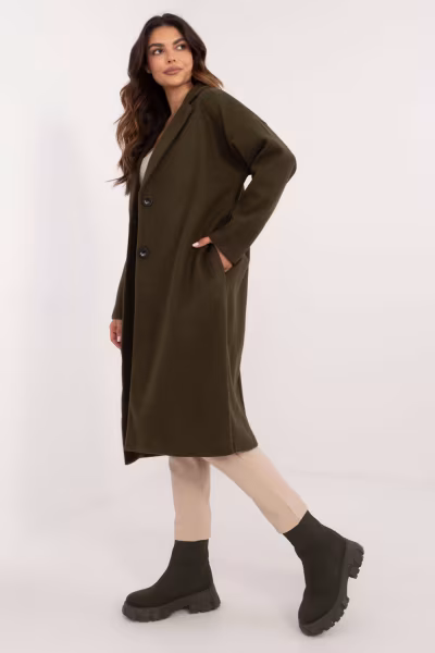 Płaszcz Damski Model TW-PL-BI-7298-2.14 Khaki - Och Bella — zdjęcie 2