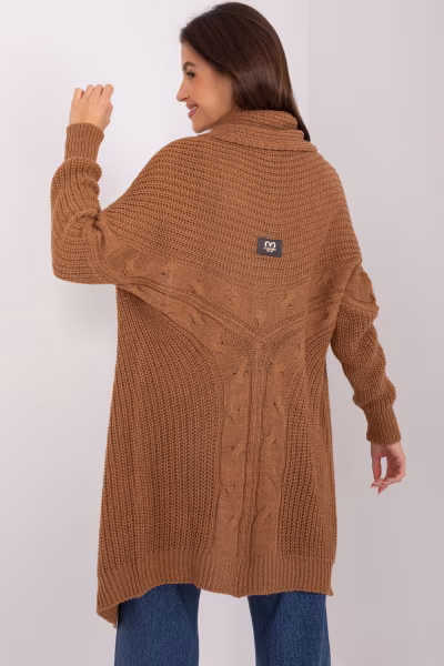 Sweter Kardigan Model TW-SW-BI-305.99P Brown - Och Bella — zdjęcie 2