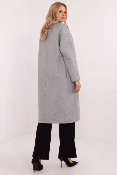 Płaszcz Damski Model TW-PL-BI-7298-2.14 Grey - Och Bella — zdjęcie 3